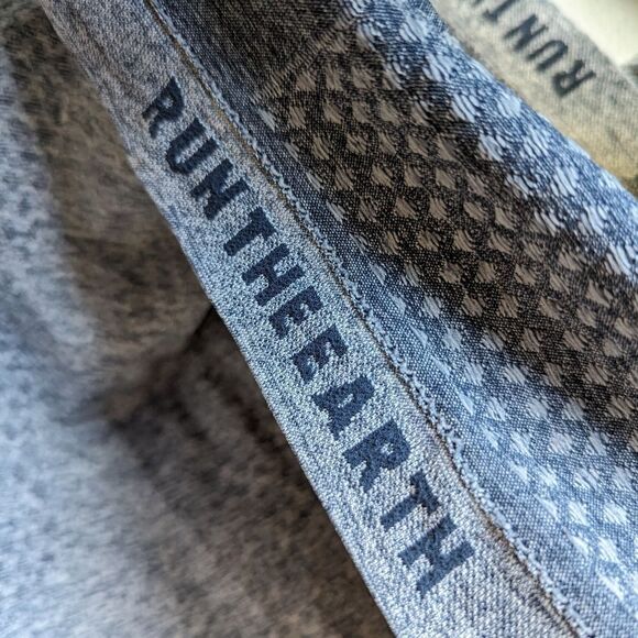 Nike Heathered Blue Colorblock Quarter Zip Fitted‎ Run Top - S Lightweight Layer - Picture 9 of 16